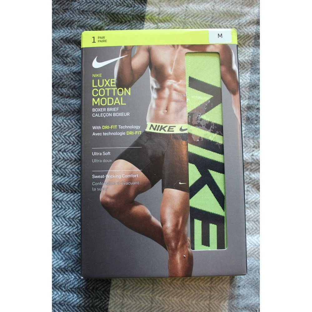 Nike Luxe Cotton Modal Boxer Brief Men's Medium  Black NEW WITH TAGS